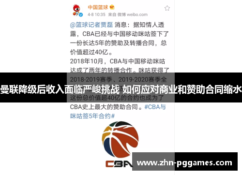 曼联降级后收入面临严峻挑战 如何应对商业和赞助合同缩水